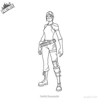 Free printable Scarlet Commander 02 Coloring Page - Free PDF Printable Fortnite Coloring Sheets coloring page